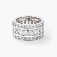 Load image into Gallery viewer, Avril 8.8ct CZ White Gold Rhodium Eternity Band