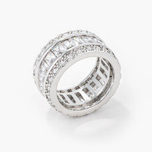 Load image into Gallery viewer, Avril 8.8ct CZ White Gold Rhodium Eternity Band