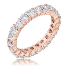 Load image into Gallery viewer, Caroline 4.1ct CZ Rose Gold Plated Classic Eternity Band