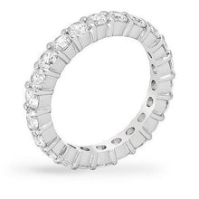 Load image into Gallery viewer, Caroline 4.1ct CZ White Gold Rhodium Classic Eternity Band