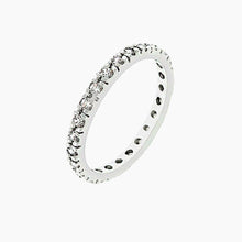 Load image into Gallery viewer, Tasha 3.5ct Clear CZ White Gold Rhodium Eternity Band
