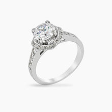 Load image into Gallery viewer, Kate 4.1ct CZ Rhodium Plated Engagement Ring