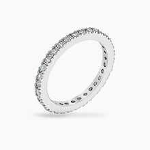 Load image into Gallery viewer, Eli 2.5ct CZ White Gold Rhodium Band
