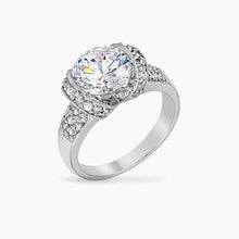 Load image into Gallery viewer, Lea 5ct CZ White Gold Rhodium Classic Ring