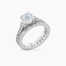 Load image into Gallery viewer, Sydney 3.5ct CZ White Gold Rhodium Engagement Ring Set
