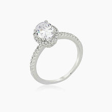 Load image into Gallery viewer, Josie 2.3ct CZ White Gold Rhodium Vintage Micro Pave Engagement Ring