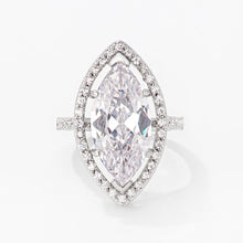 Load image into Gallery viewer, Nina 9ct CZ Marquise White Gold Rhodium Cocktail Ring