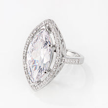 Load image into Gallery viewer, Nina 9ct CZ Marquise White Gold Rhodium Cocktail Ring