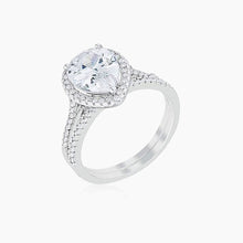 Load image into Gallery viewer, Haley 3ct CZ White Gold Rhodium Pear Wedding Ring Set