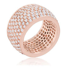 Load image into Gallery viewer, Andrea 3ct CZ Rose Gold Wide Pave Band