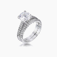 Load image into Gallery viewer, 2.1Ct Silvertone Baroque Style Wedding Set