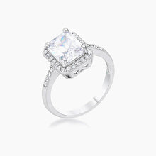 Load image into Gallery viewer, Ariana 2.95ct CZ Rhodium Classic Ring
