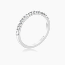 Load image into Gallery viewer, Rina 0.11ct CZ Rhodium Plated Delicate Band Ring