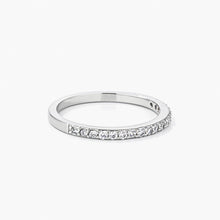Load image into Gallery viewer, Rina 0.11ct CZ Rhodium Plated Delicate Band Ring