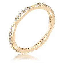 Load image into Gallery viewer, .42Ct Dainty 18k Gold Plated Micro Pave CZ Stackable Eternity Ring