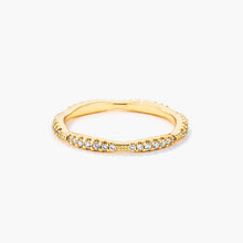 Load image into Gallery viewer, .42Ct Dainty 18k Gold Plated Micro Pave CZ Stackable Eternity Ring