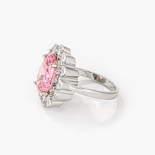 Load image into Gallery viewer, 11.5Ct Rhodium Plated Pale Pink Oval Blossom Ring