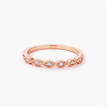 Load image into Gallery viewer, Rose Gold Plated Sextus Marquise Delicate Stackable Ring
