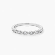 Load image into Gallery viewer, Rhodium Plated Sextus Marquise Delicate Stackable Ring