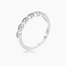 Load image into Gallery viewer, Rhodium Plated Sextus Marquise Delicate Stackable Ring