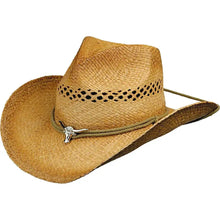 Load image into Gallery viewer, Deadwood Trading Trailboss - Raffia Straw Cowboy Hat