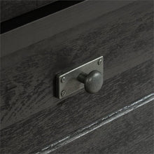 Load image into Gallery viewer, FarmHouse Black Oak Drawer and Garment Rod Wardrobe Armoire