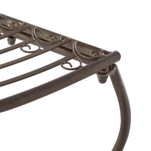 Load image into Gallery viewer, Outdoor Patio Garden Rustic Bronze Brown Wrought Iron Half-Circle Tree Bench