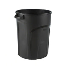 Load image into Gallery viewer, 32-Gallon Black Plastic Indoor Outdoor Trash Can with Lid - Made in USA