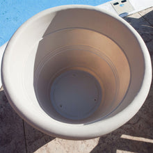 Load image into Gallery viewer, Round 26-inch Outdoor Patio Planter for Small Tree in Weathered Concrete Finish