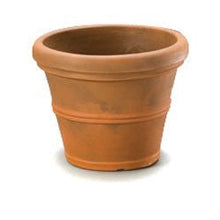 Load image into Gallery viewer, 12-inch Round Planter in Rust color Weather Resistant Poly Resin Plastic