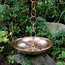 Load image into Gallery viewer, Hand Hammered Copper Polished Rain Chain Basin - 16.5 inch Diameter