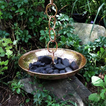 Load image into Gallery viewer, Hand Hammered Copper Polished Rain Chain Basin - 16.5 inch Diameter