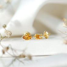 Load image into Gallery viewer, Natural 1.48 Carat Marquise Cut Citrine Stud Earrings