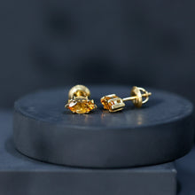 Load image into Gallery viewer, Natural 1.48 Carat Marquise Cut Citrine Stud Earrings