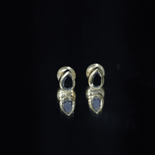 Load image into Gallery viewer, Pear Shaped 1.5 Carat Lab Grown Black Diamond Stud Earrings for Women