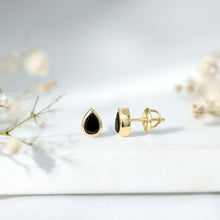Load image into Gallery viewer, Pear Shaped 1.5 Carat Lab Grown Black Diamond Stud Earrings for Women
