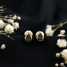 Load image into Gallery viewer, Pear Shaped 1.5 Carat Lab Grown Black Diamond Stud Earrings for Women