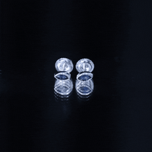 Load image into Gallery viewer, Natural 0.3 Carat Marquise Cut Blue Sapphire Earrings in Silver