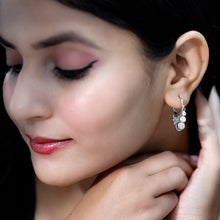 Load image into Gallery viewer, Certified Bezel Set Moissanite Hoop Dangle Earrings