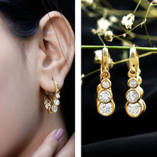 Load image into Gallery viewer, Bezel Set Moissanite Hinged Hoop Drop Earrings in Silver