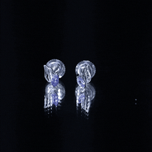 Load image into Gallery viewer, Natural Marquise Tanzanite Leaf Earrings with Screw Back