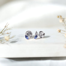 Load image into Gallery viewer, Natural Marquise Tanzanite Leaf Earrings with Screw Back