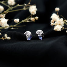 Load image into Gallery viewer, Natural Marquise Tanzanite Leaf Earrings with Screw Back