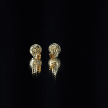 Load image into Gallery viewer, Nature Inspired Citrine Leaf Earrings in Gold Plated Silver