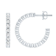 Load image into Gallery viewer, Lab Grown Diamond Hoop Earrings with Screw Back