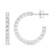 Load image into Gallery viewer, Lab Grown Diamond Hoop Earrings with Screw Back