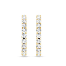 Load image into Gallery viewer, Lab Grown Diamond Hoop Earrings with Screw Back