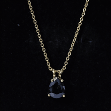 Load image into Gallery viewer, Pear Shaped 2.75 Carat Lab Grown Black Diamond Teardrop Necklace with Chain