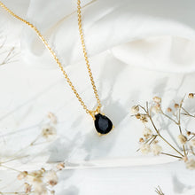 Load image into Gallery viewer, Pear Shaped 2.75 Carat Lab Grown Black Diamond Teardrop Necklace with Chain