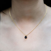 Load image into Gallery viewer, Pear Shaped 2.75 Carat Lab Grown Black Diamond Teardrop Necklace with Chain